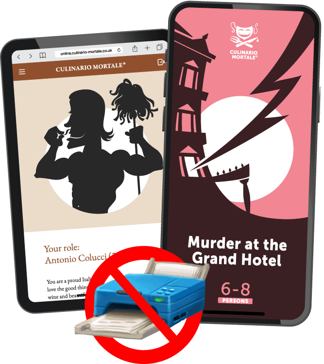 Culinario Mortale digital edition on tablet and smartphone